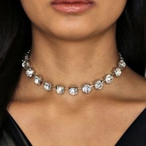 Nasty Gal CHUNKY DIAMANTE WIDE SET CHOKER